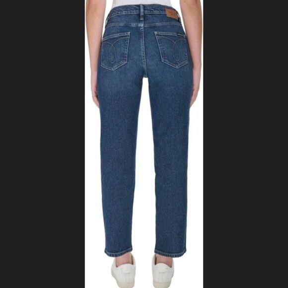 Calvin Klein Women High Rise Straight Leg Jean | Dark Blue | Size 10 | NWT - Picture 2 of 4